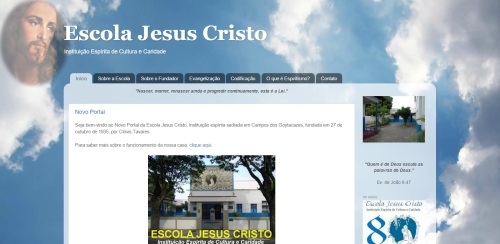 Portal Oficial da Escola Jesus Cristo, Instituição Espírita de Cultura e Caridade.